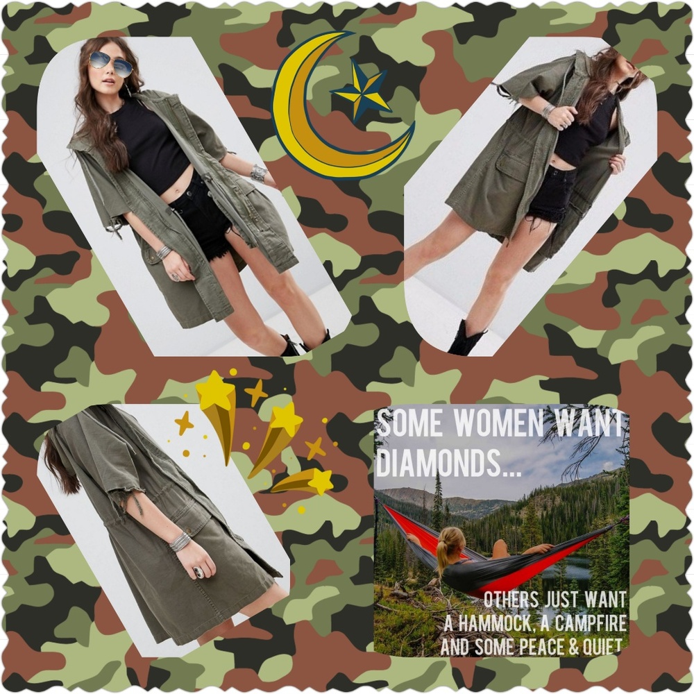 Free People "Reworked Army" Jacket
